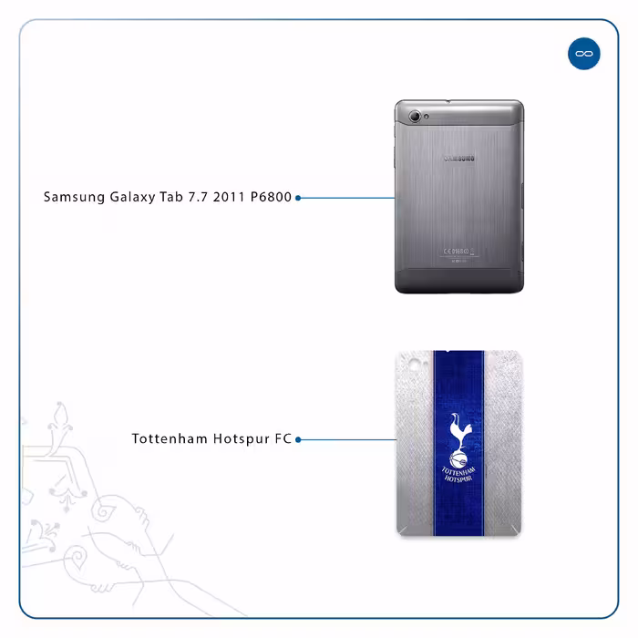 برچسب پوششی ماهوت مدل Tottenham Hotspur FC مناسب برای تبلت سامسونگ Galaxy Tab 7.7 2011 P6800