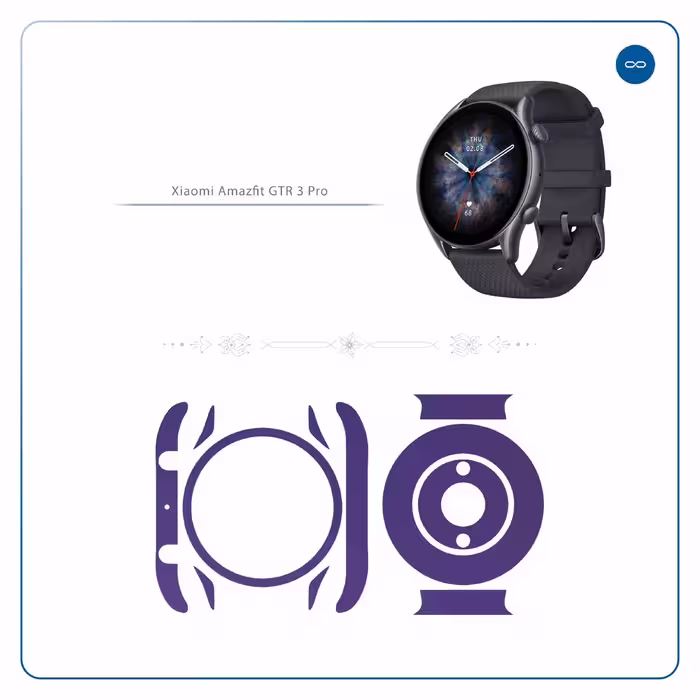 برچسب ماهوت طرح Matte-BlueBerry مناسب برای ساعت هوشمند آمازفیت GTR 3 Pro