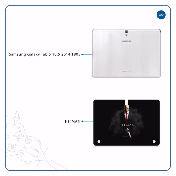 برچسب پوششی ماهوت مدل Hitman-Game مناسب برای تبلت سامسونگ Galaxy Tab S 10.5 2014 T805