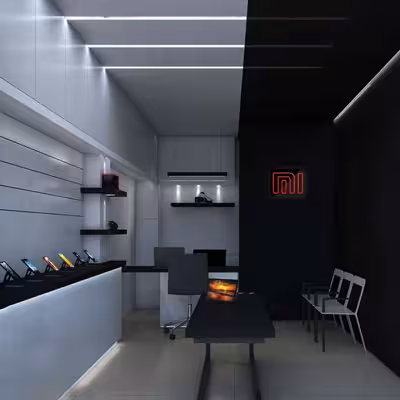 چراغ دیواری نئون دیزاین مدل Xiaomi-BL_RD