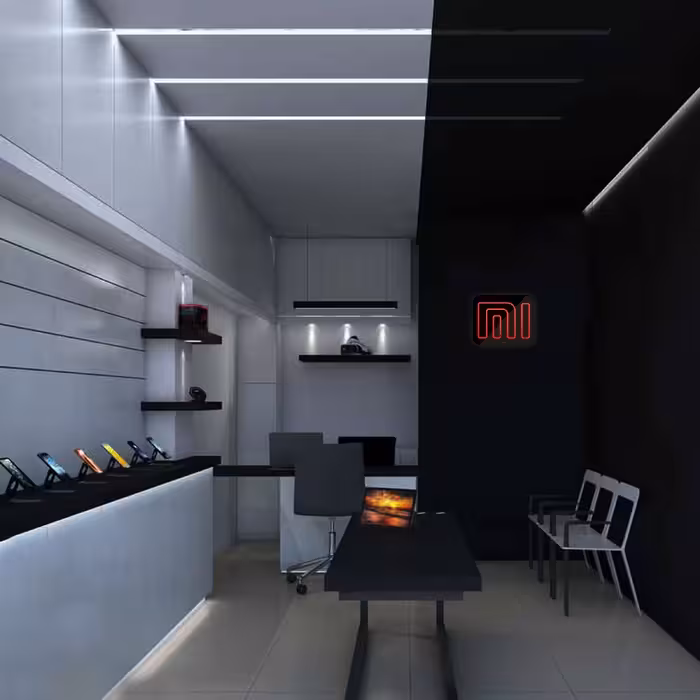 چراغ دیواری نئون دیزاین مدل Xiaomi-BL_RD