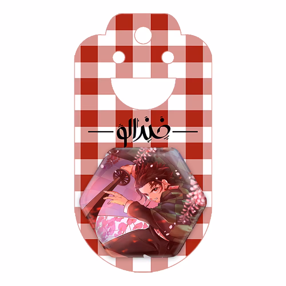 پیکسل خندالو طرح کامادو تانجیرو انیمه شیطان کش مدل شش ضلعی کد 11495