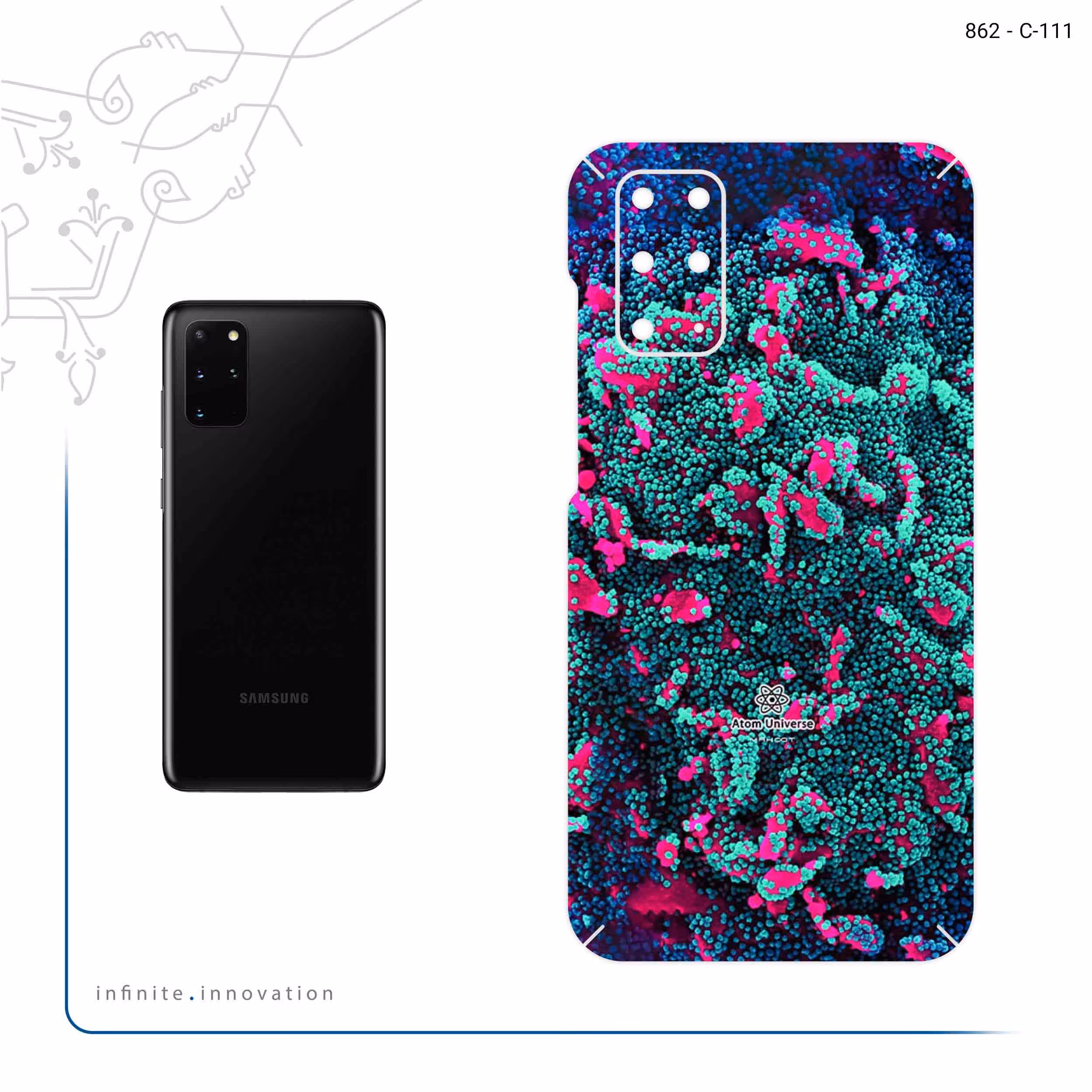 برچسب پوششی ماهوت مدل Atom Universe 8 مناسب برای گوشی موبایل سامسونگ Galaxy S20 Plus