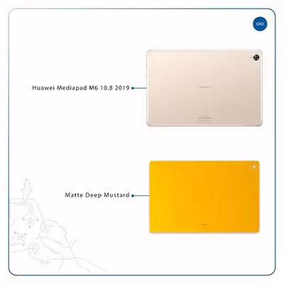 برچسب پوششی ماهوت مدل Matte-Deep-Mustard مناسب برای تبلت هوآوی Mediapad M6 10.8 2019