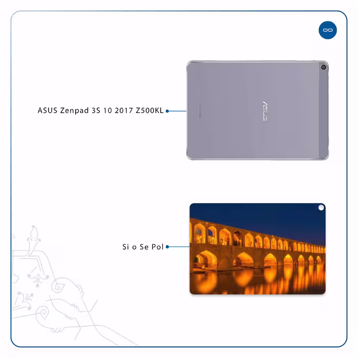 برچسب پوششی ماهوت مدل Si-O-Se-Pol مناسب برای تبلت ایسوس Zenpad 3S 10 2017 Z500KL