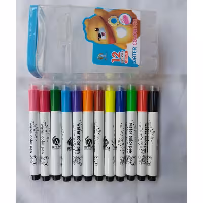 ماژیک رنگ آمیزی 12 رنگ مدل water color مهر دار 