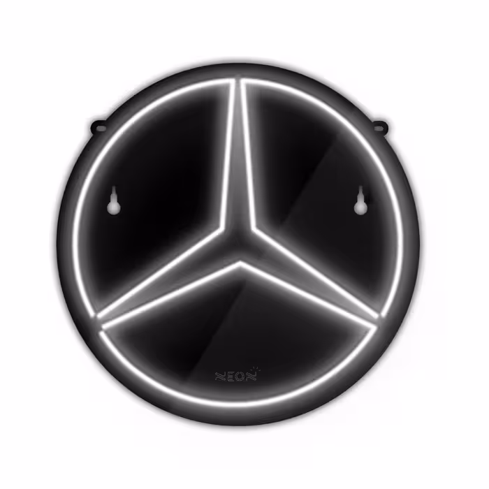 چراغ دیواری نئون دیزاین طرح Benz-BL_WHT