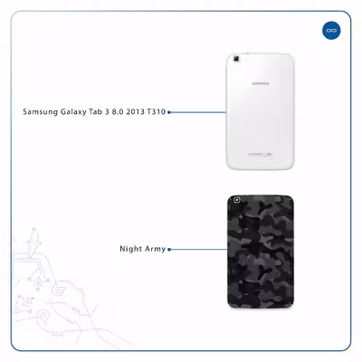 برچسب پوششی ماهوت مدل Night-Army مناسب برای تبلت سامسونگ Galaxy Tab 3 8.0 2013 T310