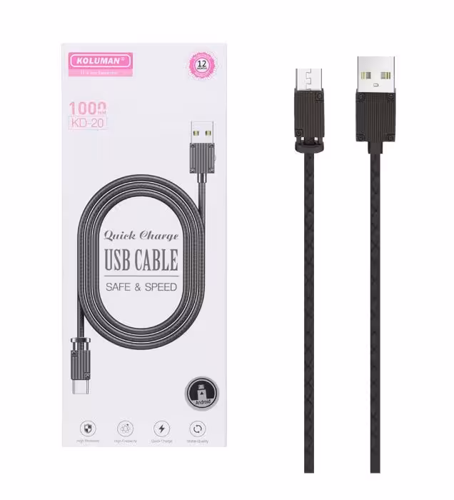 کابل شارژ اندروید کلومن مدل KD-20