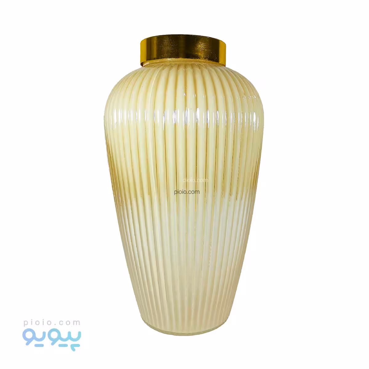 گلدان کوزه ای کبریتی لبه طلایی