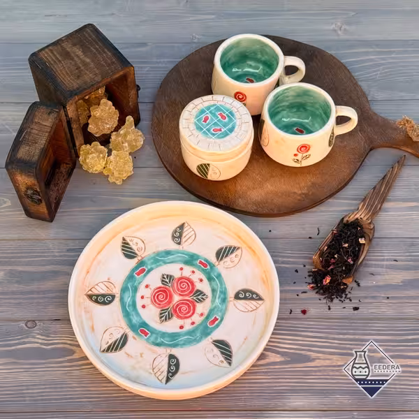 چای خوری دو نفره حوض ماهی طرح نه