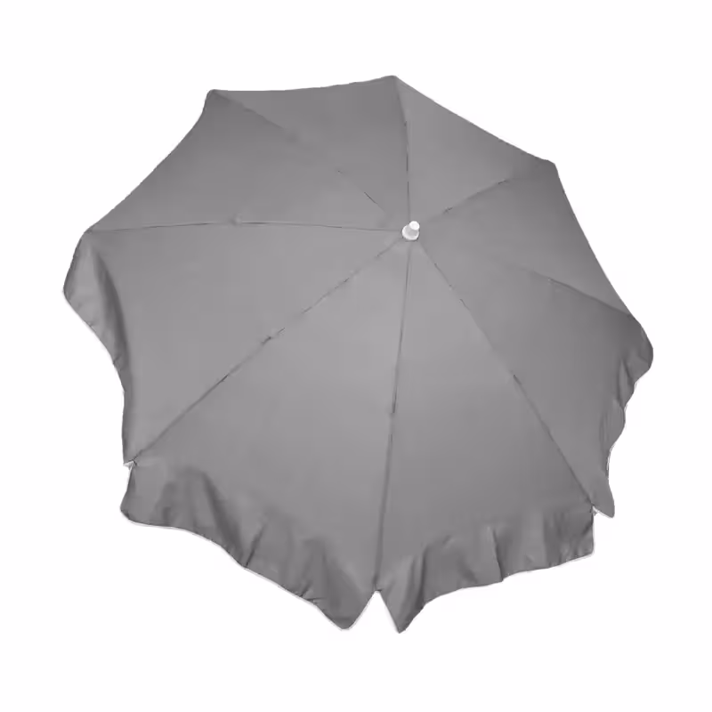 سایه بان قطر دو متر با پارچه نانو طرح ساده آب گریز رنگ طوسی،مسافرتی