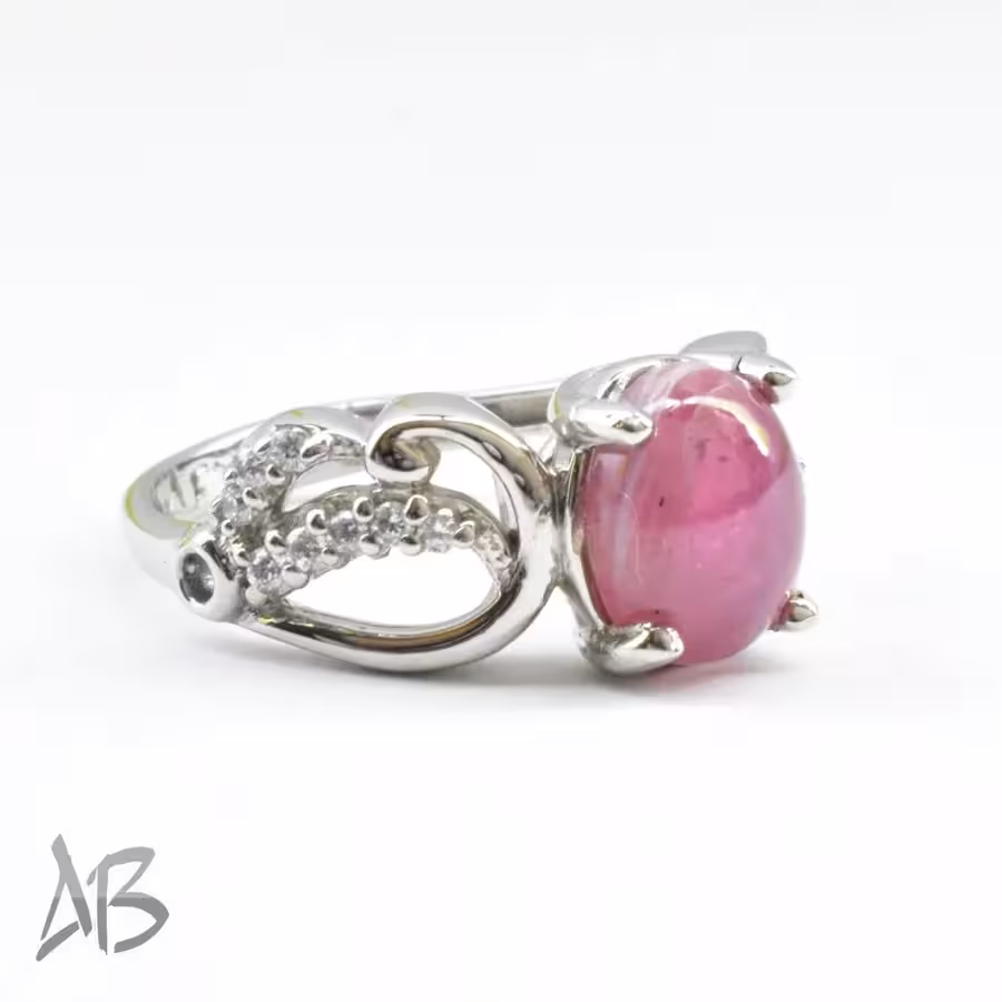 انگشتر نقره زنانه اصل نگین دار یاقوت سرخ آفریقایی آقابزرگ کد 653