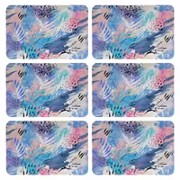 زیربشقابی طرح برگ کد 9119 بسته 6 عددی | کالا مکس