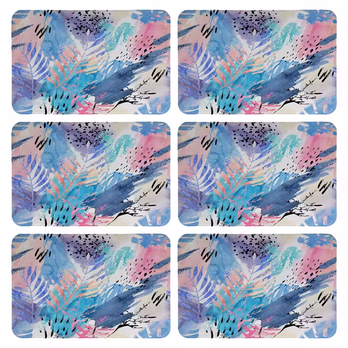 زیربشقابی طرح برگ کد 9119 بسته 6 عددی | کالا مکس