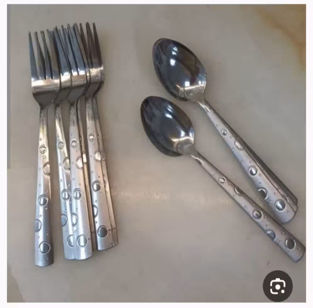 قاشق چنگال استیل توپی