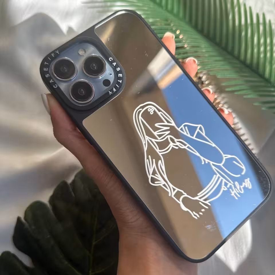 قاب گوشی موبایل آینه ای طرح دختر با کیفیت برای سامسونگ شیائومی آیفون