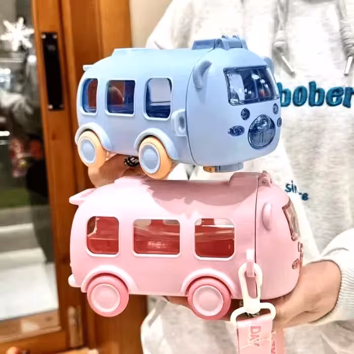 قمقمه کودک مدل اتوبوس گنجایش 0.5 لیتر