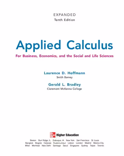 خرید و دانلود نسخه کامل کتاب Applied Calculus For Business, Economics, and the Social and Life Sciences
