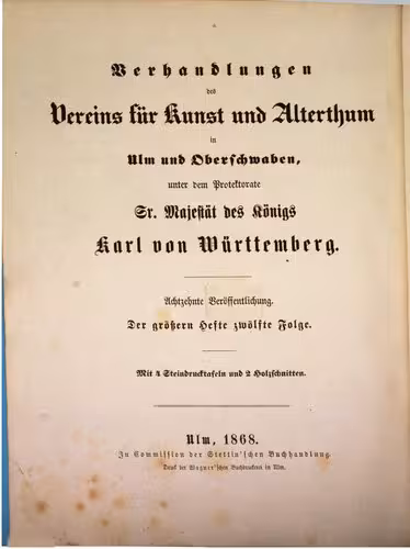 خرید و دانلود نسخه کامل کتاب Verhandlungen des Vereins für Kunst und Altertum in Ulm und Oberschwaben