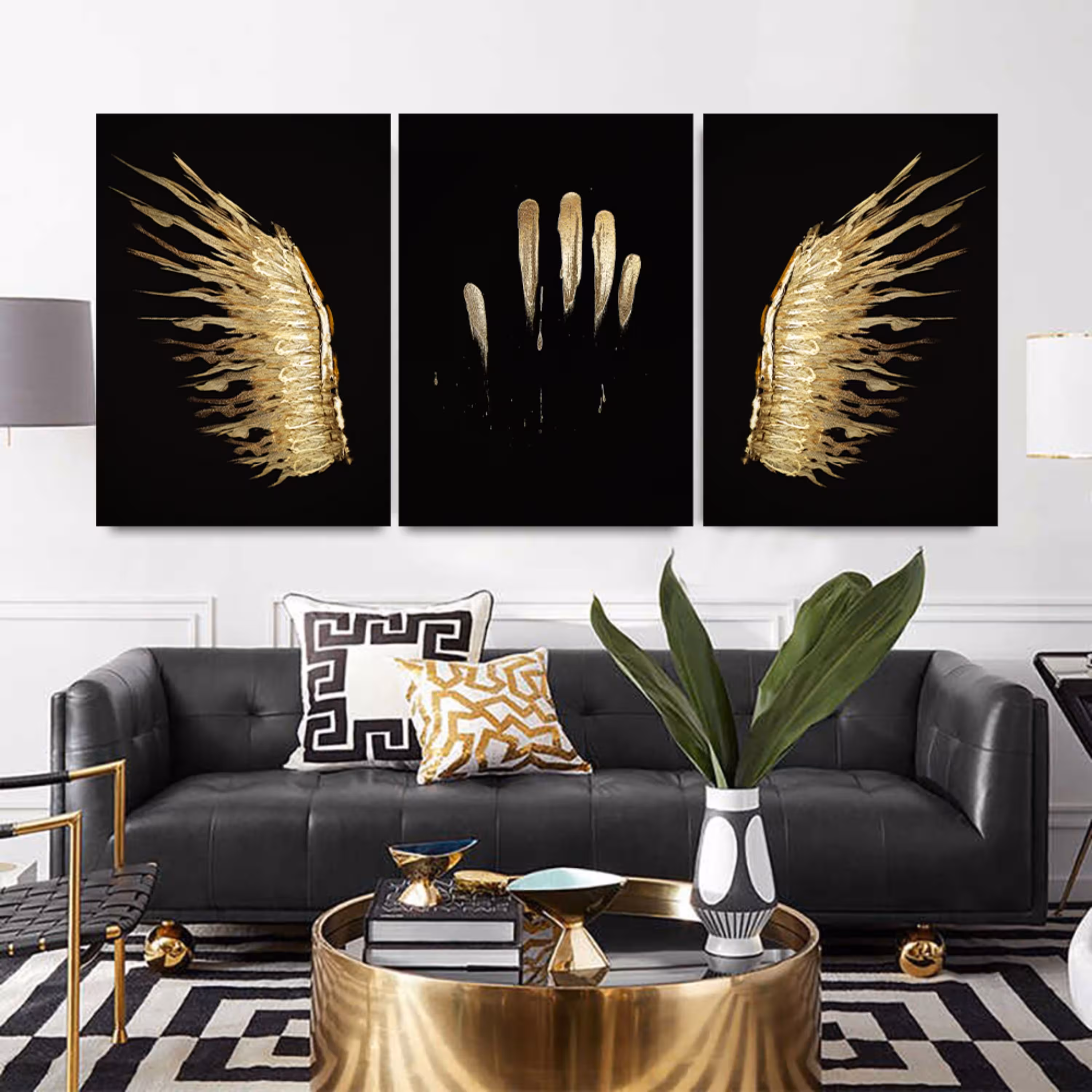 تابلو دست و بال طلایی مجموعه 3 عددی کد 1002