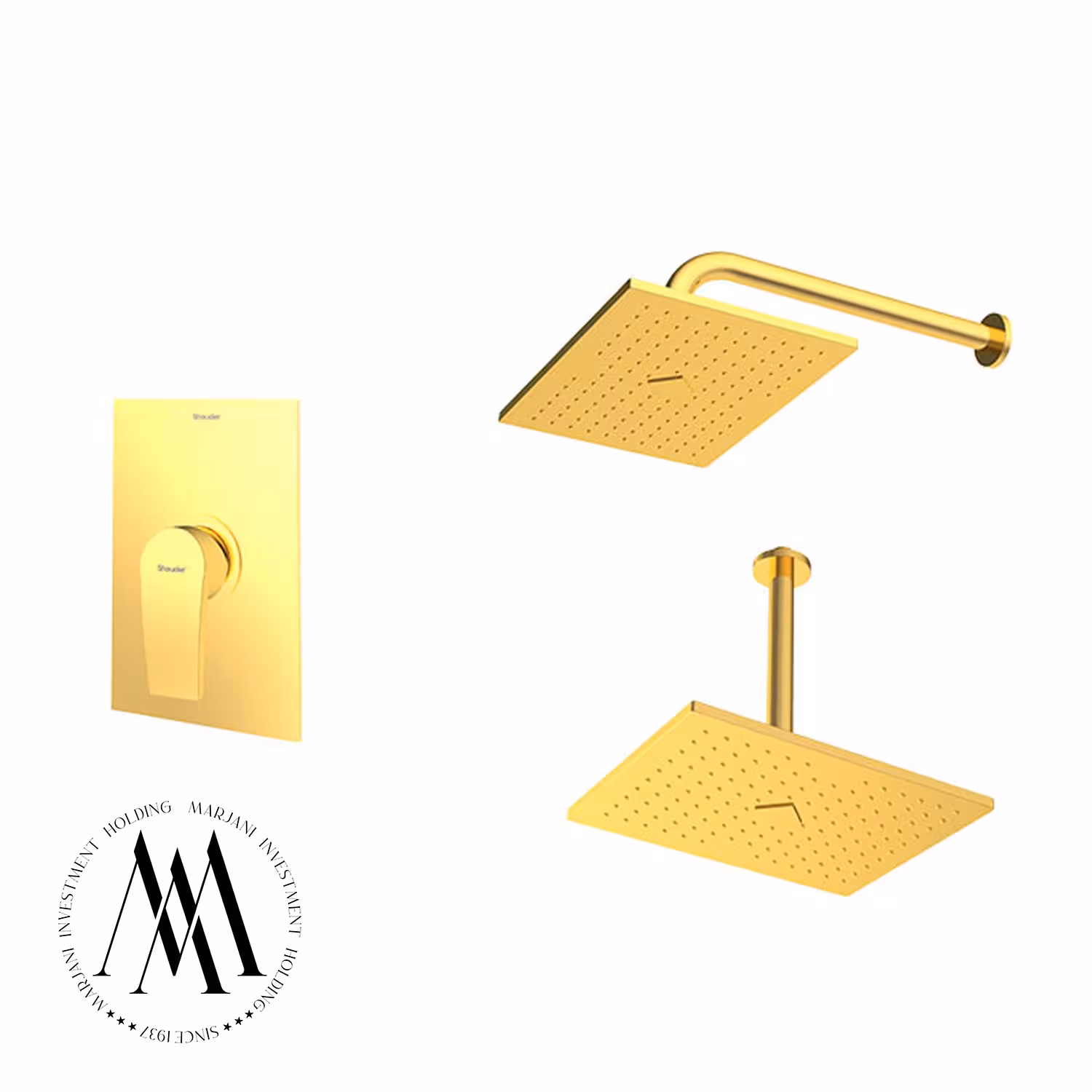 شیر حمام توکار شودر مدل رومرپلاس ABS تیپ 1 (طلا)