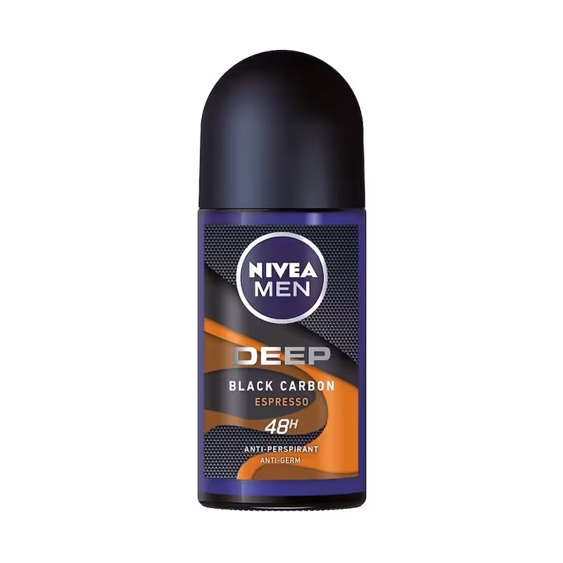 رول ضد تعریق مردانه نیوا مدلNIVEA DEEP BLACK CARBONحجم50میل