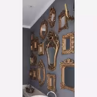 آینه دکوراتیو مجموعه 20عددی همراه دو عدد شمعدان