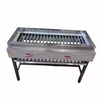 کباب پز استیل پایه دار 100 سانتی متری 16 شعله