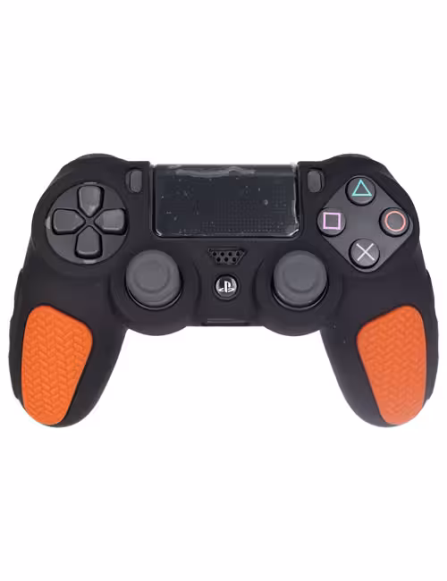 روکش محافظ آجدار دسته PS4 مشکی قرمز
