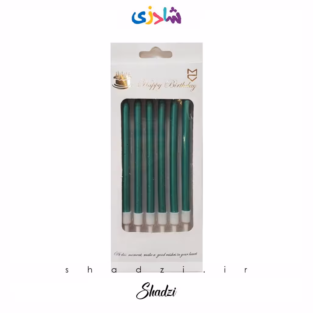 شمع تولد مدادی سبز