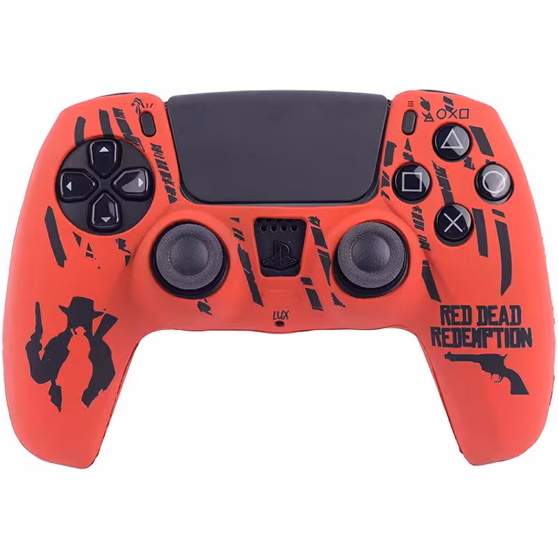 روکش دسته بازی PS5 طرح Red Dead Redemption قرمز مشکی