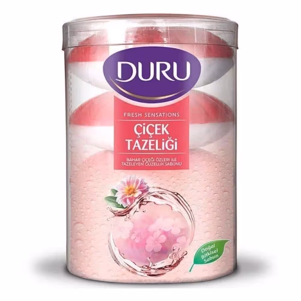 صابون دورو لیوانی400گرم حاوی عصاره شکوفه گلDURU