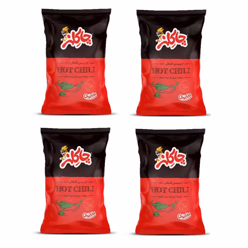 چیپس فلفلی تند چاکلز - 70 گرم بسته 4 عددی