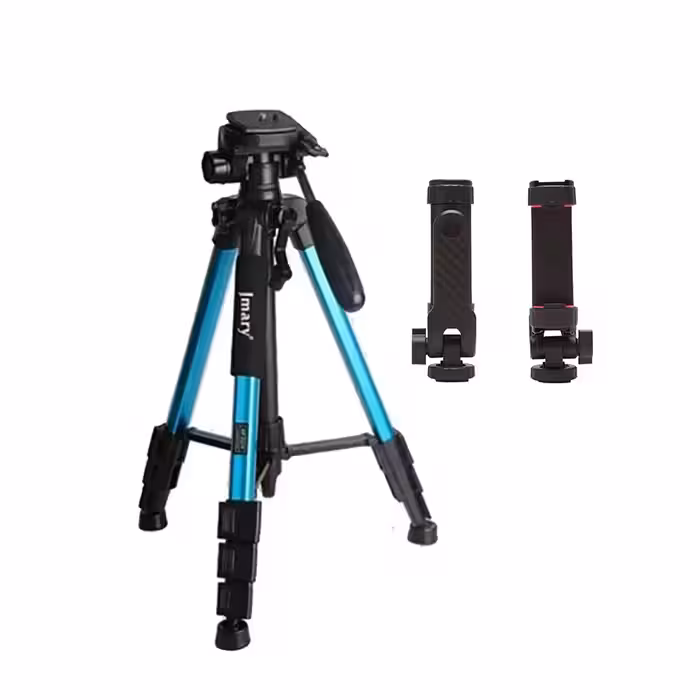 سه پایه دوربین جی ماری آبی همراه هولدر جیماری Jmary KP-2234 Camera Tripod   BH-05