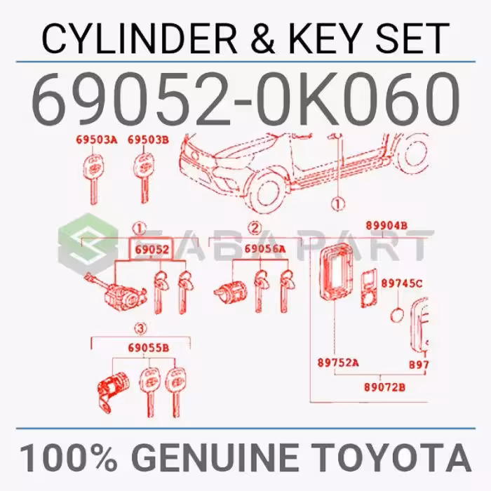 مغزی و سوئیچ تویوتا هایلوکس – محصول اصلی