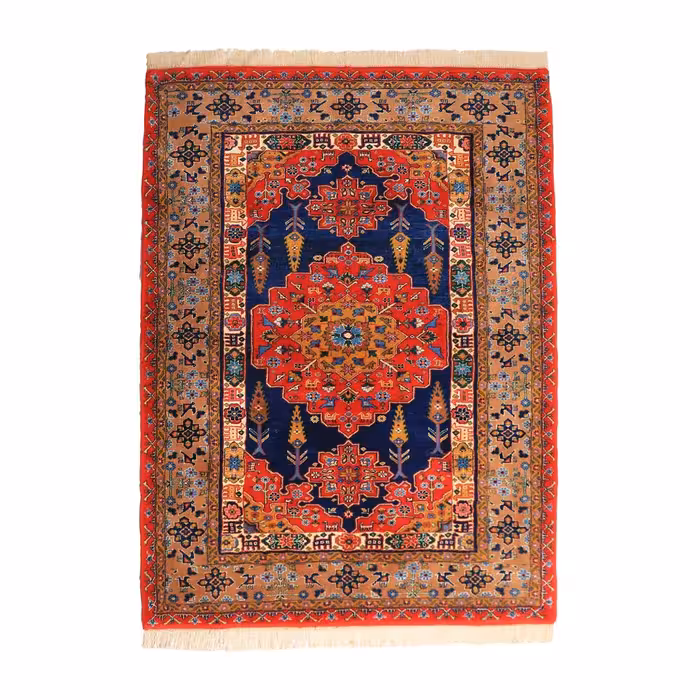 فرش خراسان دستباف دو و نیم متری مدل لچک ترنج