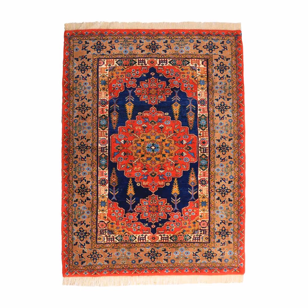 فرش خراسان دستباف دو و نیم متری مدل لچک ترنج