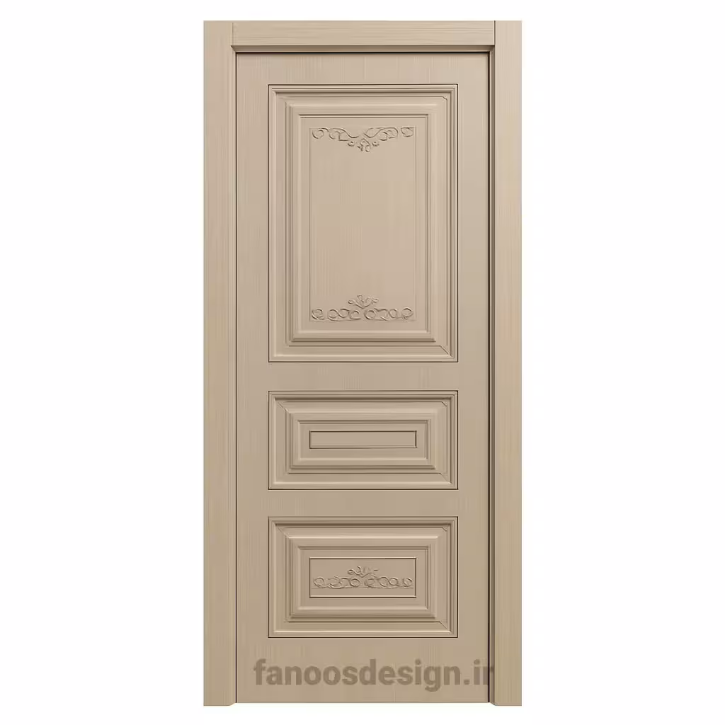 درب داخلی لوکس چوبی مدل کلاسیک سه‌پنل کد 30634