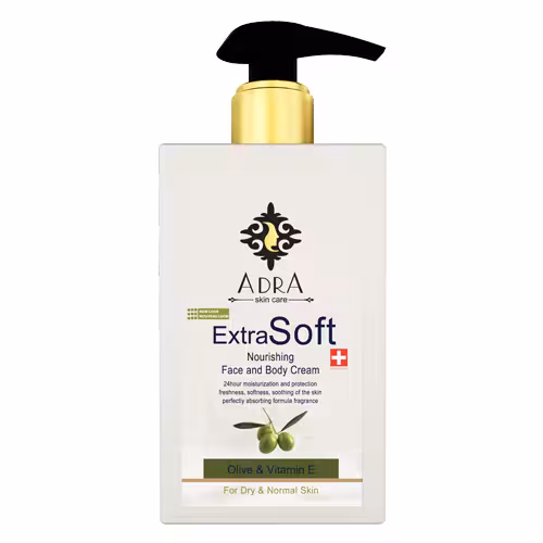 کرم پمپی دست و صورت زیتون آدرا Adra Extra Soft Nourishing Face And Hand Cream