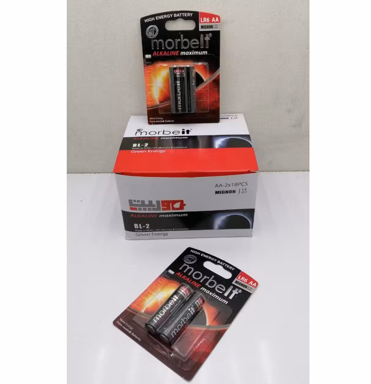 باتری قلمی آلکالاین کارتی  (18 جفتی)