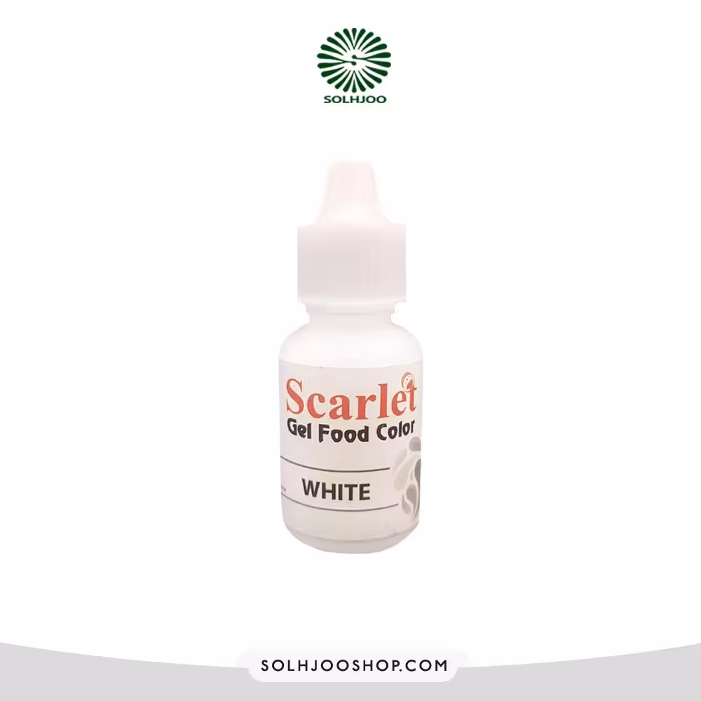 رنگ ژله ای ممتاز سفید اسکارلت (25گرمی)