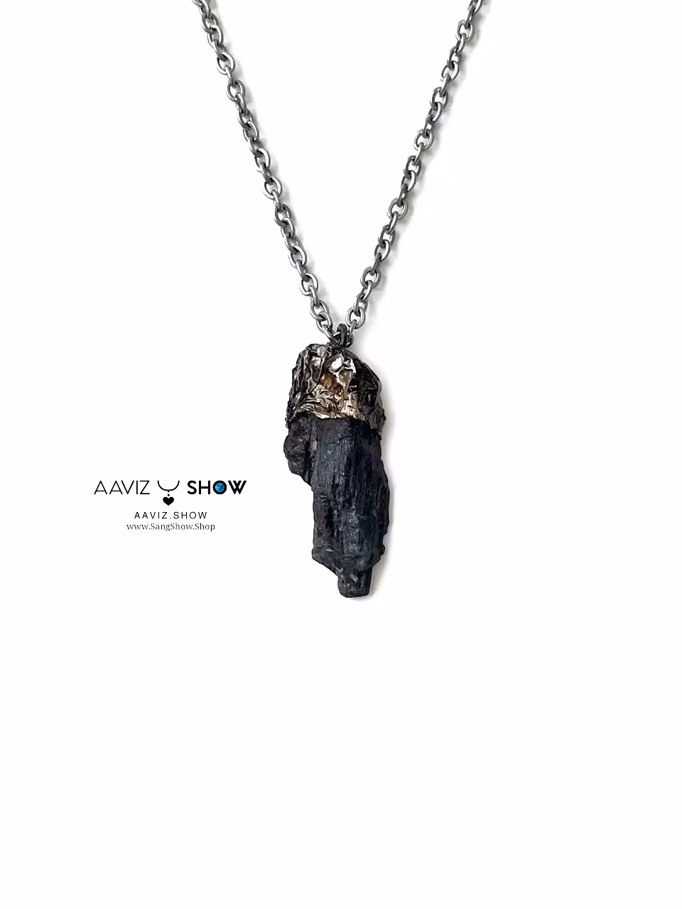 آویز تورمالین اصل و معدنی نمونه ویژه A473