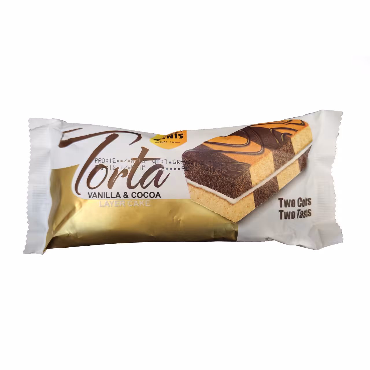 کیک اسفنجی وانیل کاکائویی بنیس 60 گرمی