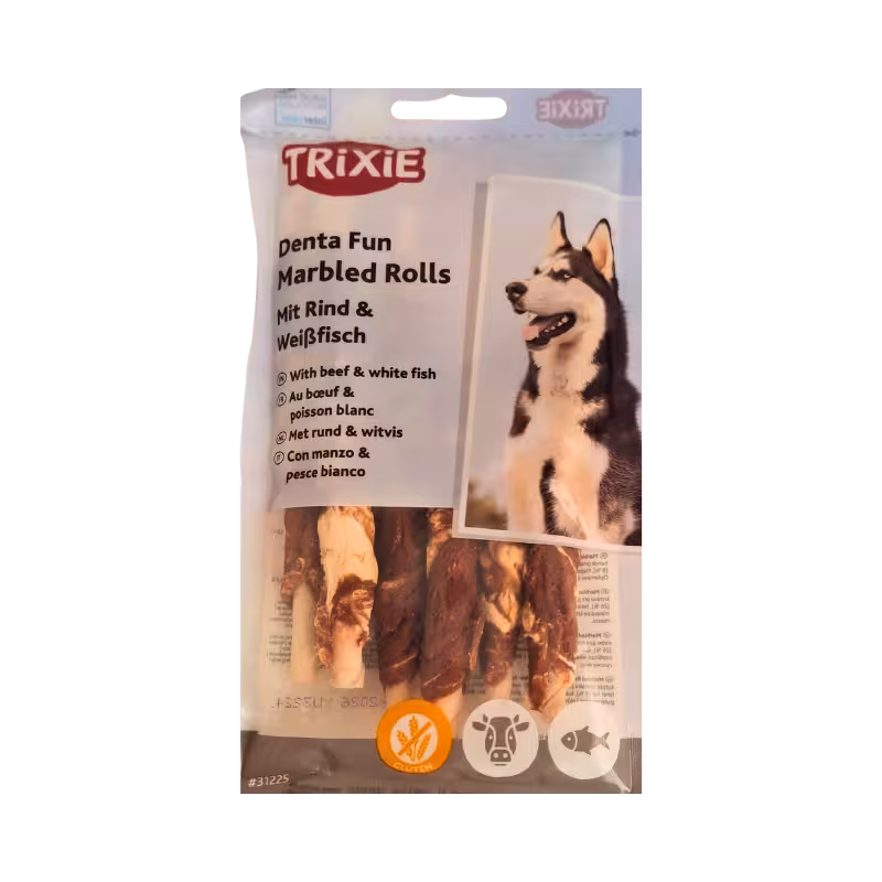 تشویقی سگ فلورایدی با دورپیچ گوشت گوساله و ماهی برند Trixie تریکسی 6 عددی
