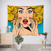 پوستر پارچه ای فیانی طرح بکدراپ WOW کد F17