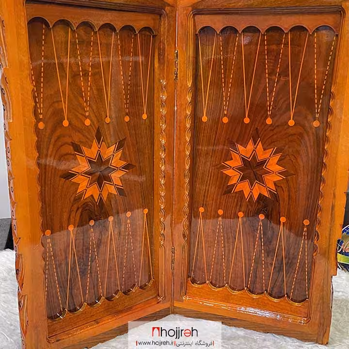 اطلاعات ، قیمت و خرید تخته نرد چوب گردو دور منبت کد TNS610