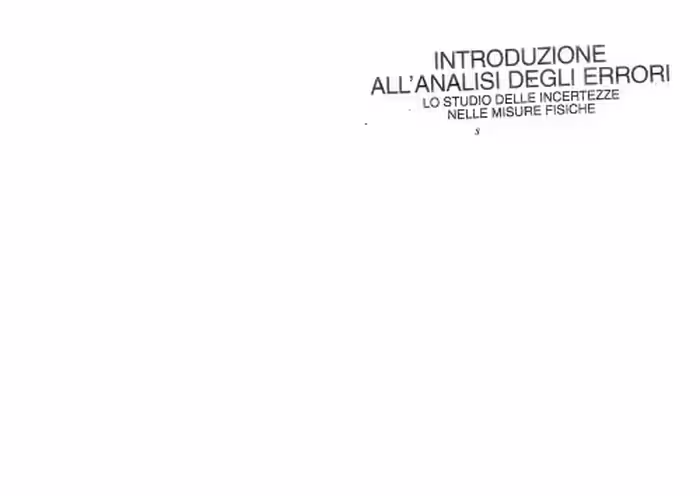 خرید و دانلود نسخه کامل کتاب Introduzione all'analisi degli errori. Lo studio delle incertezze nelle misure fisiche