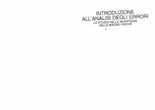 خرید و دانلود نسخه کامل کتاب Introduzione all'analisi degli errori. Lo studio delle incertezze nelle misure fisiche