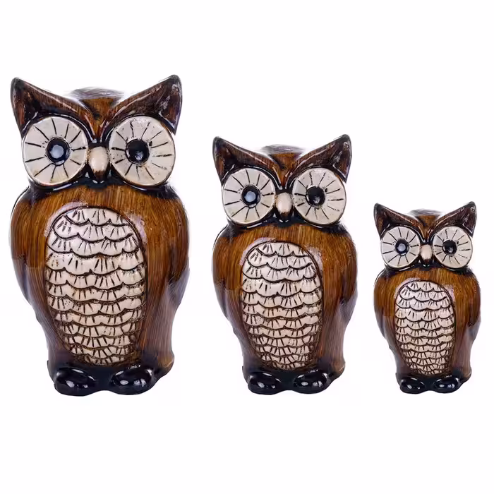 مجسمه روشا مدل جغد کد 02 مجموعه 3 عددی